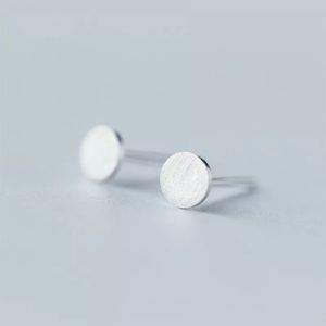 Hypoallergenic silver circle stud earrings